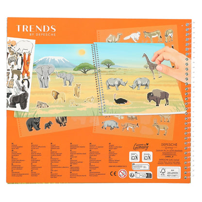 Create Your Wild Life, Sticker Book with Felt Stickers