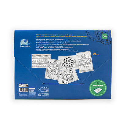 Moulin Roty - Kidywolf Drawing Templates, 24 pcs - Les Toupitis