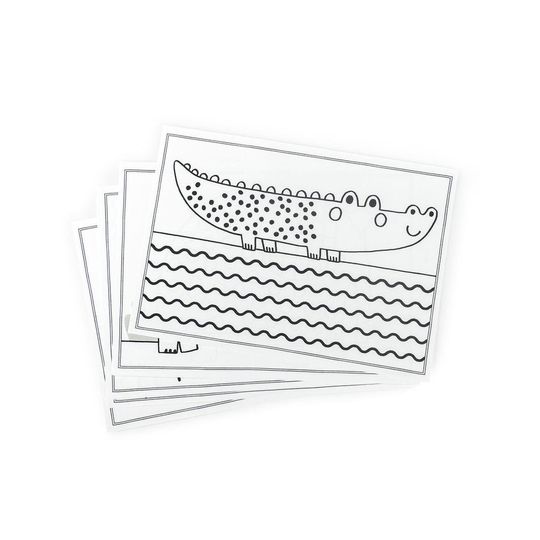 Moulin Roty - Kidywolf Drawing Templates, 24 pcs - Les Toupitis