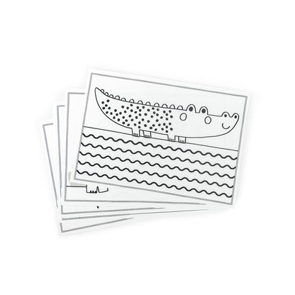 Moulin Roty - Kidywolf Drawing Templates, 24 pcs - Les Toupitis