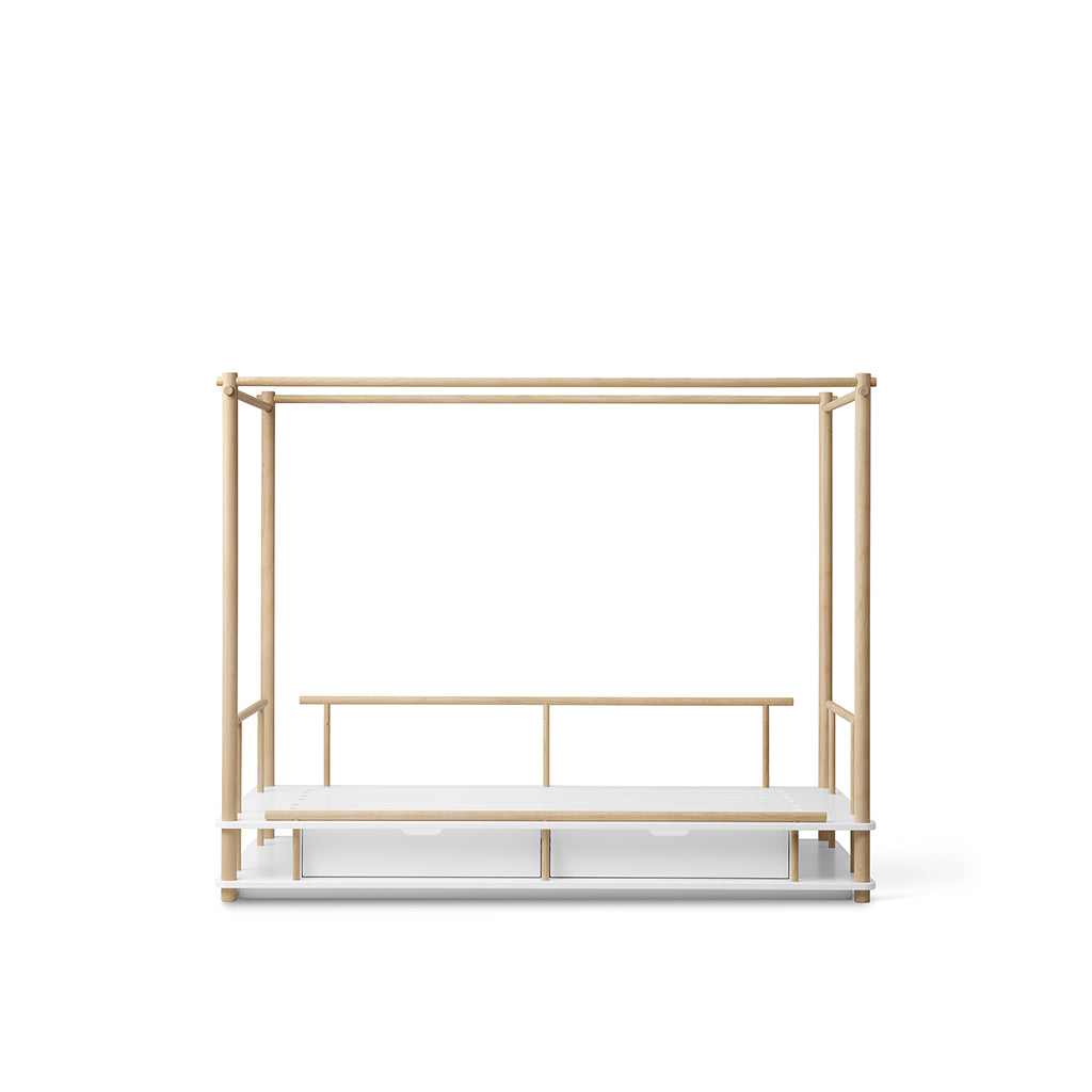 Oliver Furniture, Camp Loft Bed - White/Oak