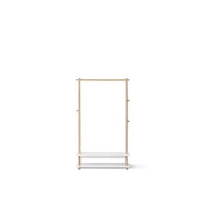 Oliver Furniture, Camp Clothes Rack - White / Oak