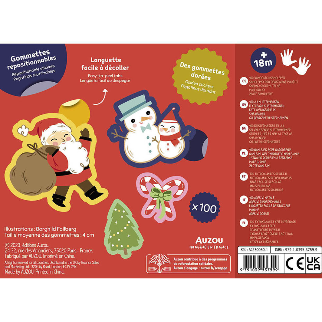 Auzou My First Stickers, Christmas - From 18 months