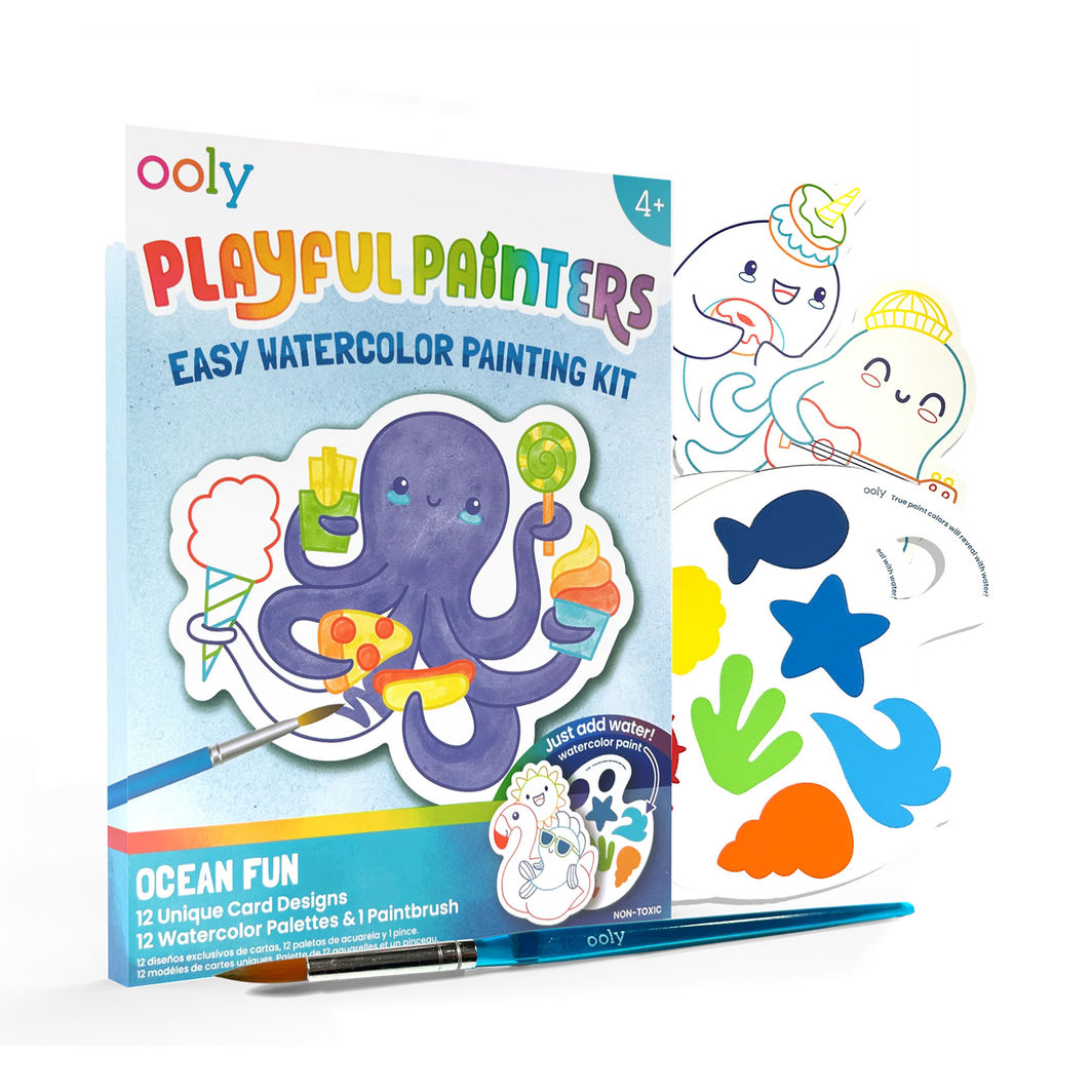 Ooly Watercolor Set, Ocean Pals – Playful Painters