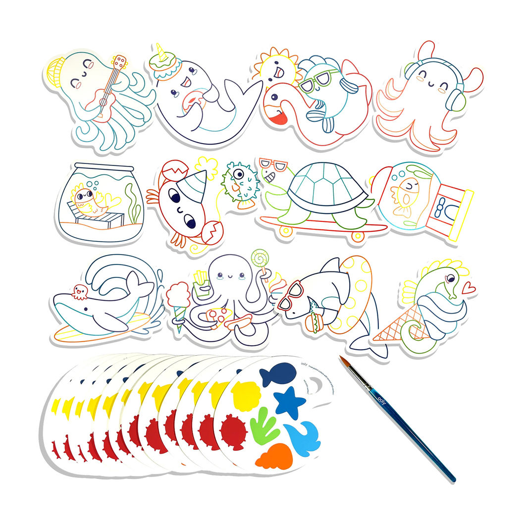 Ooly Watercolor Set, Ocean Pals – Playful Painters