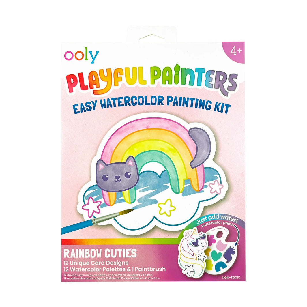 Ooly Watercolor Set, Rainbow Cuties - Playful Painters