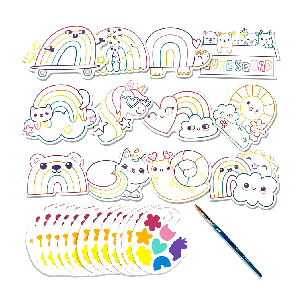 Ooly Watercolor Set, Rainbow Cuties - Playful Painters