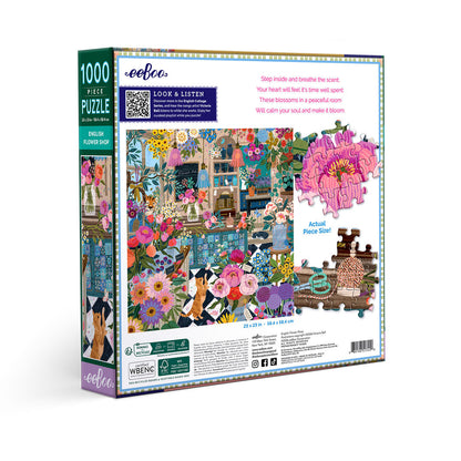 eeBoo Puzzle 1000 Pieces, English Flower Shop
