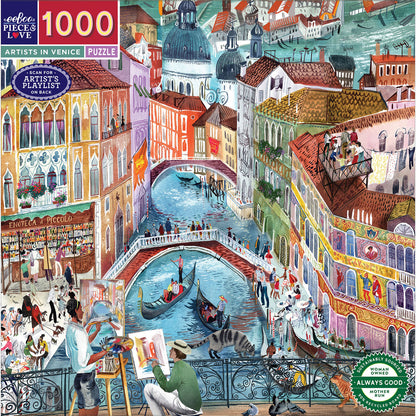 eeBoo Puzzle 1000 Pieces, Artists in Venice