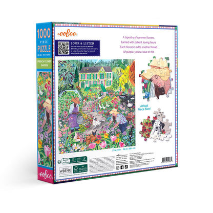 eeBoo Jigsaw Puzzle 1000 Pieces, French Flower Garden