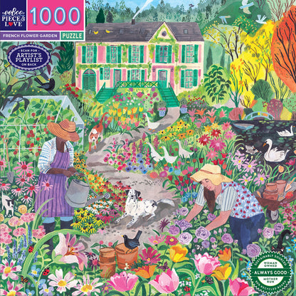 eeBoo Jigsaw Puzzle 1000 Pieces, French Flower Garden