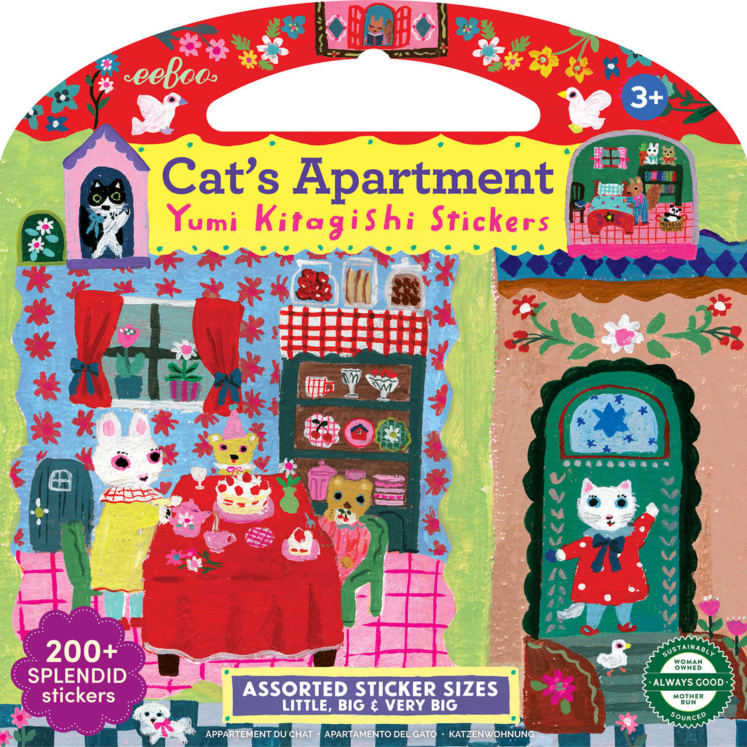 eeBoo Stickers, Cats and Friends - 200 stickers