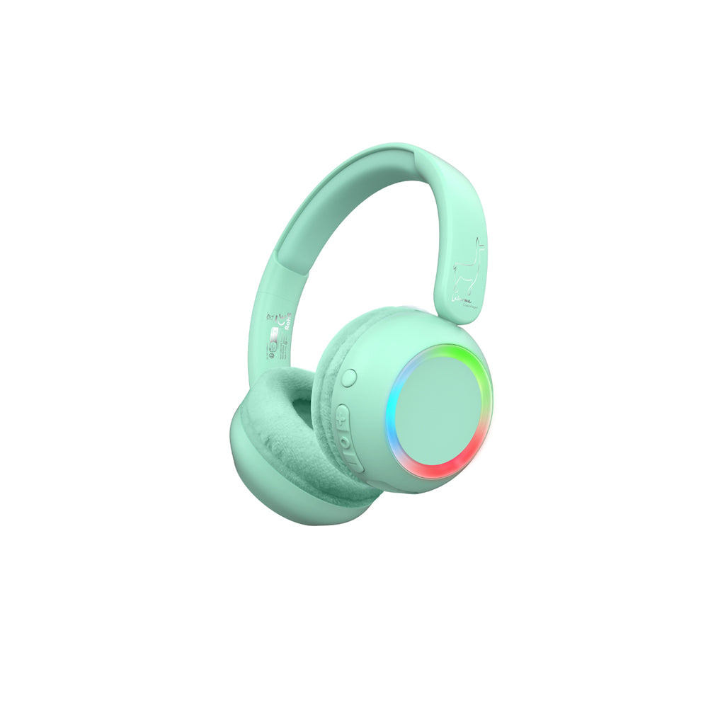 Lalarma Wireless Headphones with Lights, for Teens and Kids - Mint