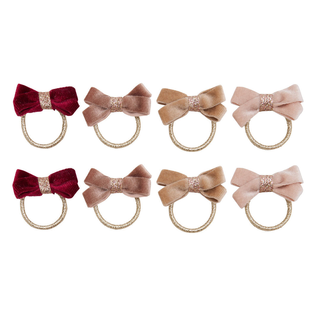 Mimi &amp; Lula 8 Hårelastikker - Glitter Velvet Bow