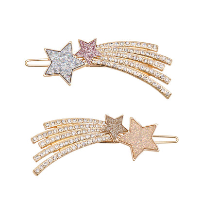 Mimi &amp; Lula - 2 Snap Hair Clips - Large Dazzle Shooting Star