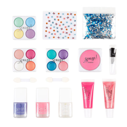 Souza Makeup Set for Kids, Beauty Luxe - Blue/Silver Hair Glitter