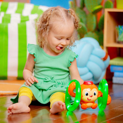 Bright Starts Baby Toy, Roll &amp; Glow Monkey