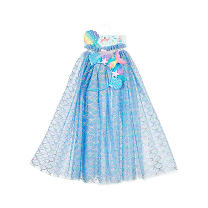 Souza Mermaid Cape Marlya with Tiara and Wand - Size 3-7 Years