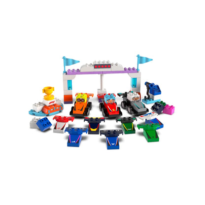 LEGO® DUPLO® Town, F1® Teams with Race Cars and Drivers