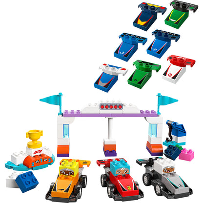 LEGO® DUPLO® Town, F1® Teams with Race Cars and Drivers