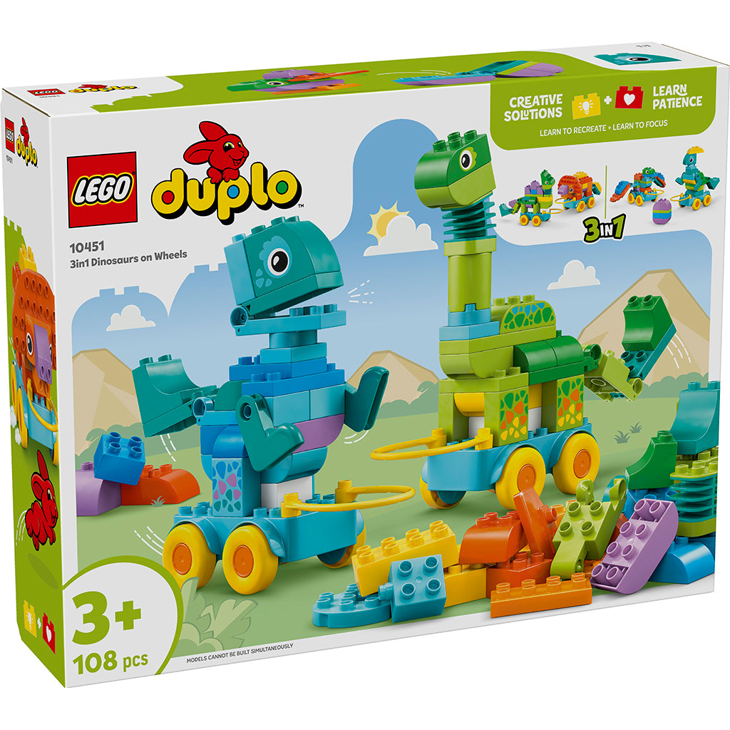 LEGO® DUPLO® Town, 3-in-1 Dinosaurs on Wheels