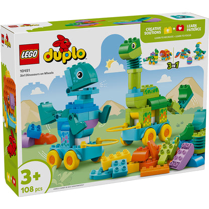 LEGO® DUPLO® Town, 3-in-1 Dinosaurs on Wheels