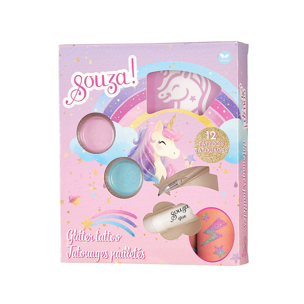 Souza Glitter Tattoo Set, Unicorn