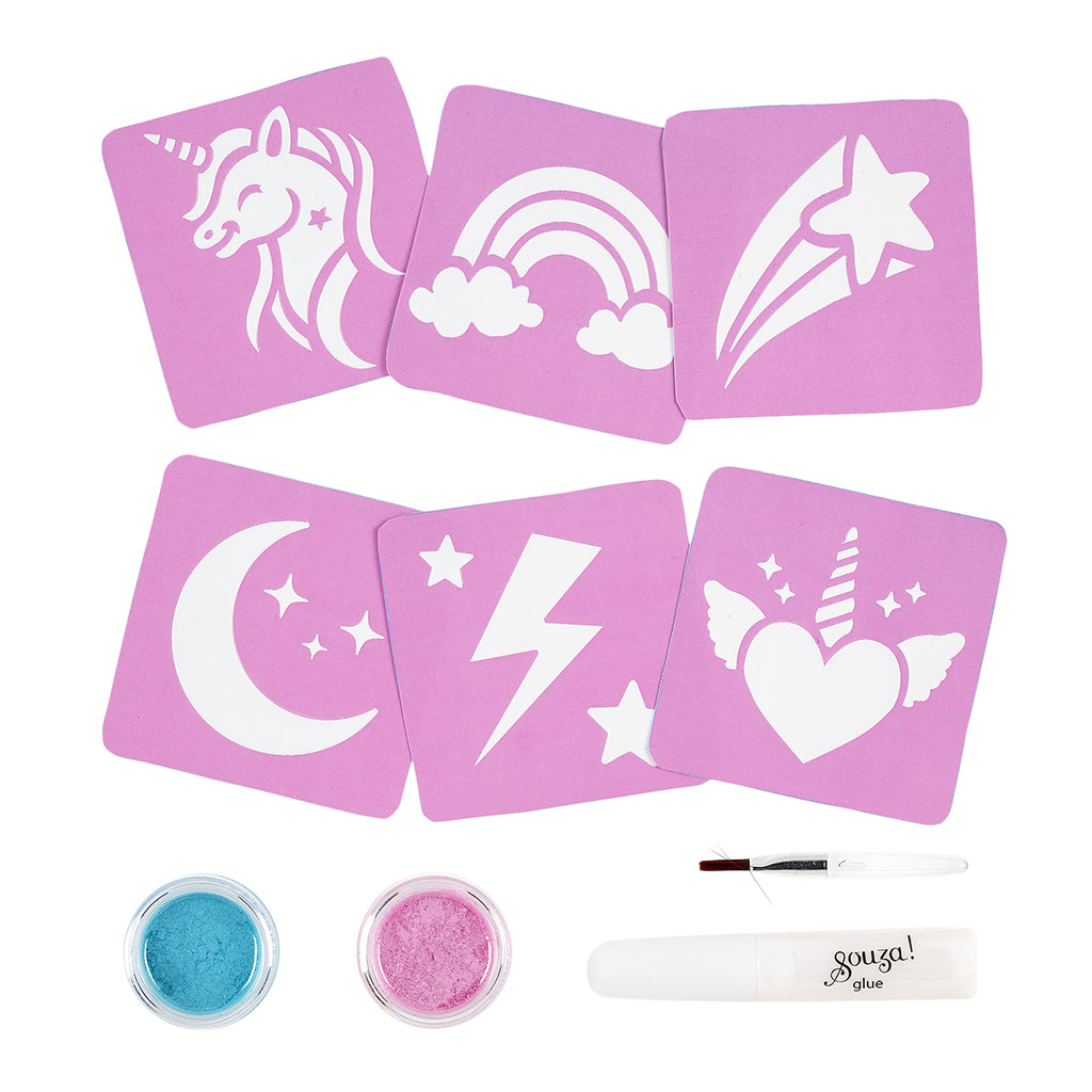 Souza Glitter Tattoo Set, Unicorn