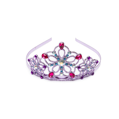 Great Pretenders Headband with Diadem, Purple Glitter