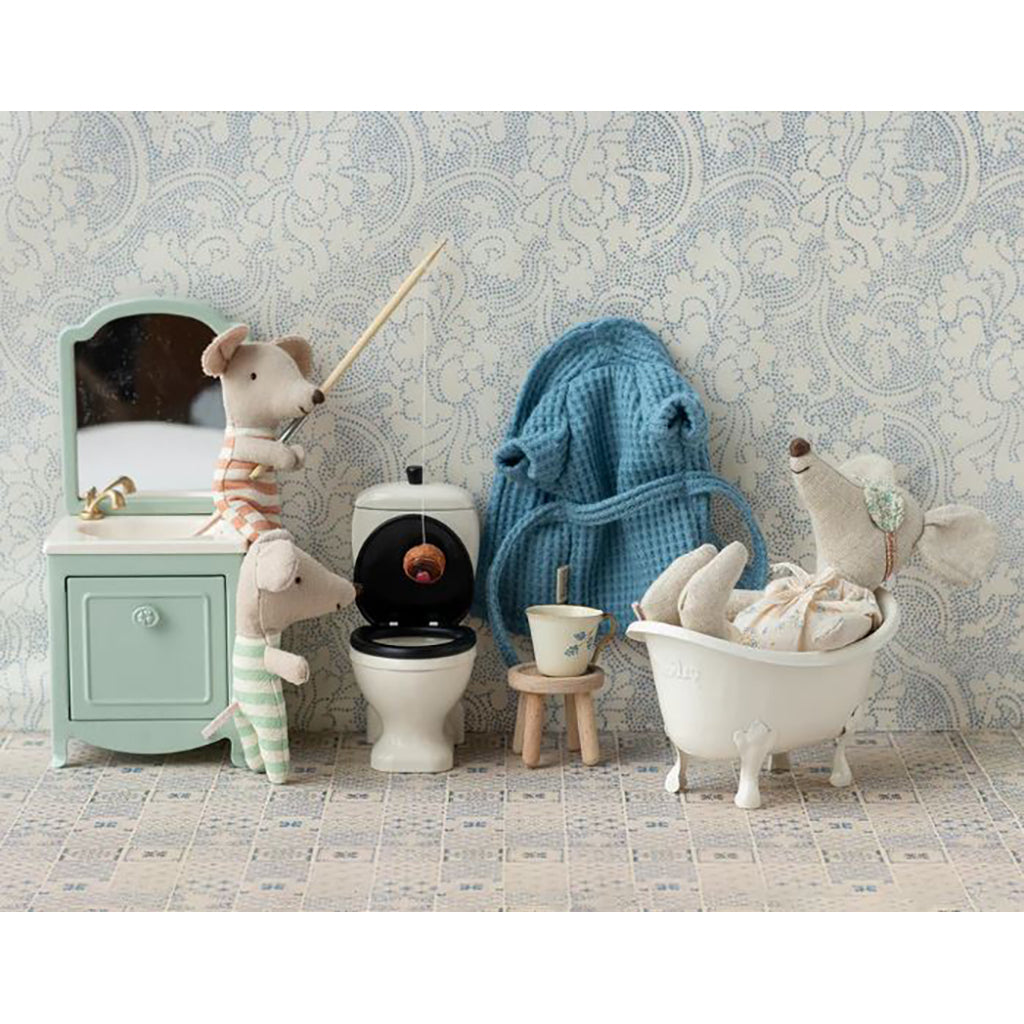 Maileg Doll Accessory, Miniature Bathroom Furniture for Mice - Mint