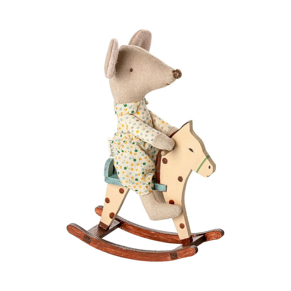 Maileg Accessories for Little Brother/Sister and Big Brother/Sister Mice - Spotted Rocking Horse