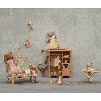 Maileg Doll Accessories for Bunnies, Large Wardrobe - Dark Blush