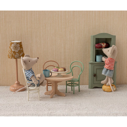 Maileg Doll Accessory, Oval Dining Table for Mice - Natural