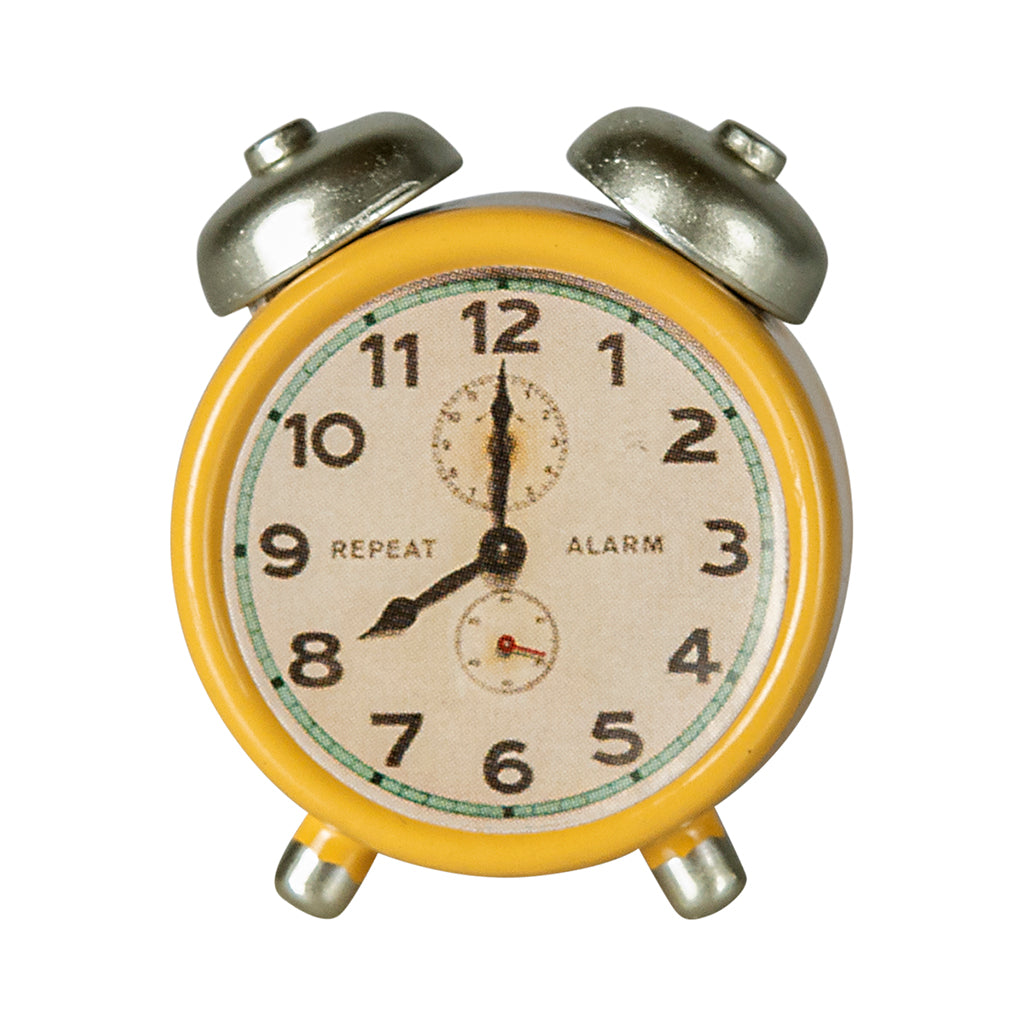 Maileg Doll Accessories for Mice, Alarm Clock - Yellow