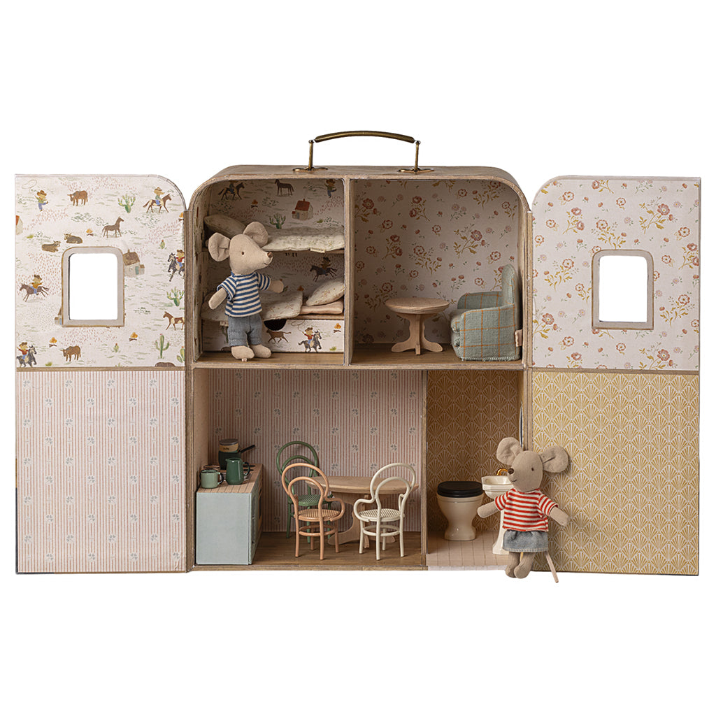 Maileg Suitcase, Portable House for Little Sister and Little Brother Mice