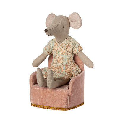 Maileg Doll Accessories for Mice, Foldable Chair - Rose