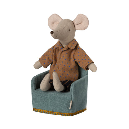 Maileg Doll Accessories for Mice, Folding Chair - Mint