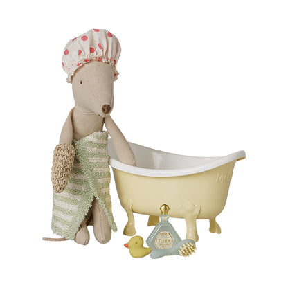 Maileg Bathtub Set for Mice, Yellow