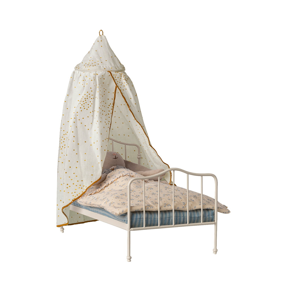 Maileg Doll Accessories for Mice, Miniature Bed Canopy - Off-White