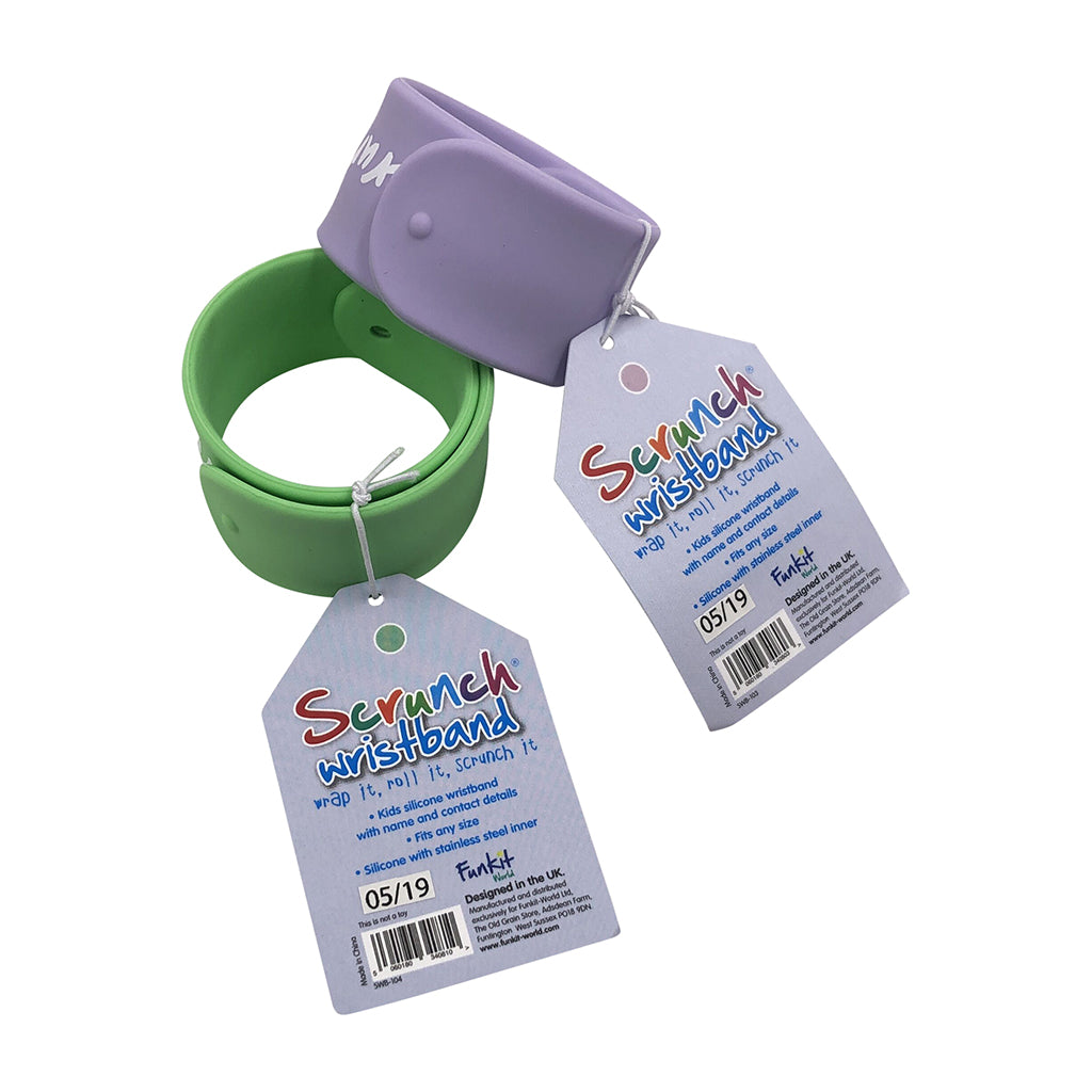 Scrunch Name Bracelet, ID Bracelet - Light Dusty Purple