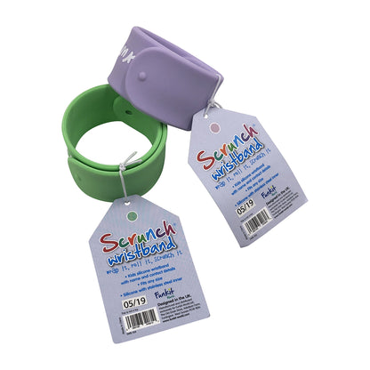 Scrunch Name Bracelet, ID Bracelet - Light Dusty Purple