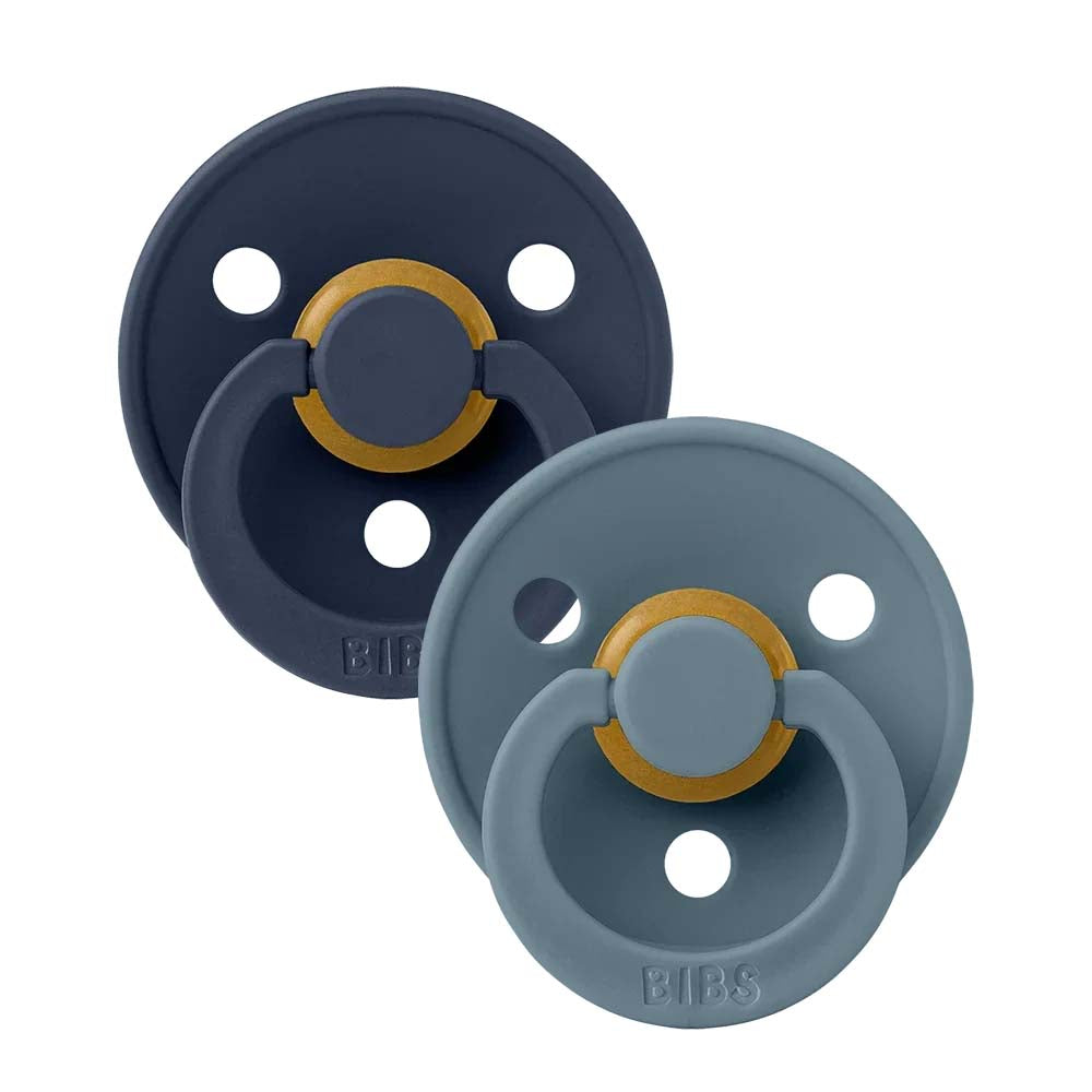 Bibs natural rubber pacifiers, size 2, 2-pack – Deep Space/Petrol