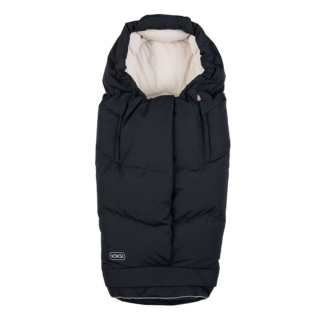 Voksi Footmuff, City North Stroller Bag, OEKO-TEX - Black Cream