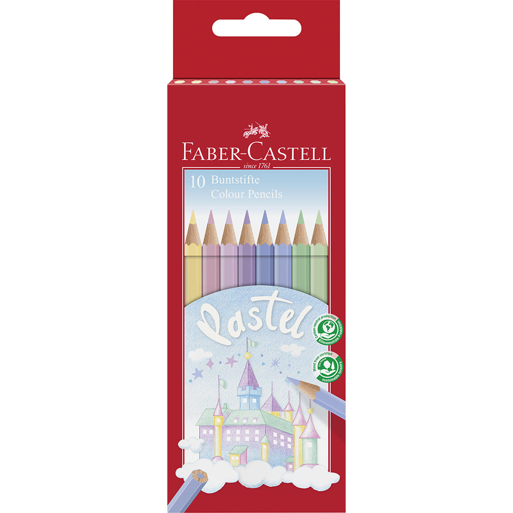 Faber-Castell, 10-Pack Colored Pencils - Pastel