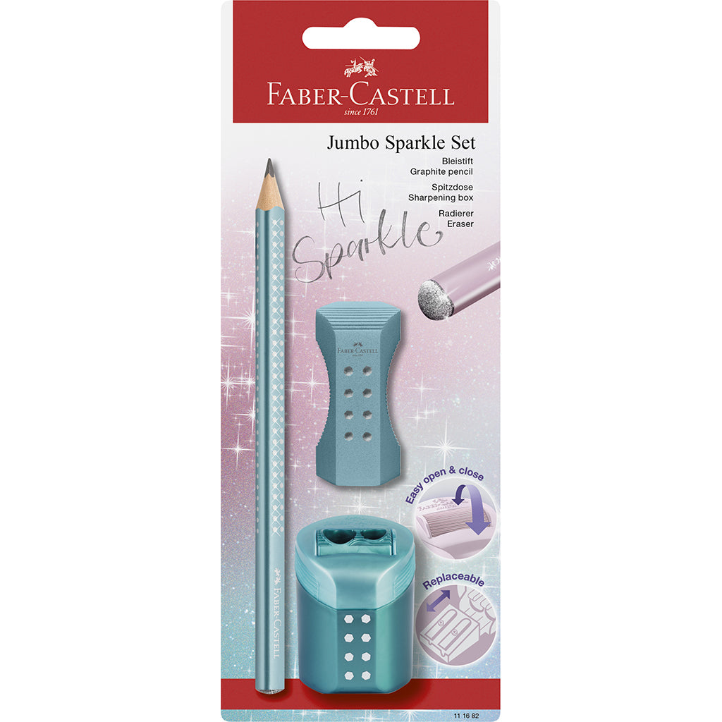 Faber-Castell 3-in-1 Jumbo Sparkle Set, Ocean