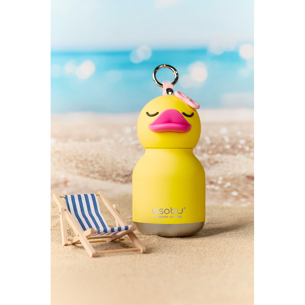 Asobu Bestie Mini Thermo Drink Bottle with Keyring, 200 ml – Duck