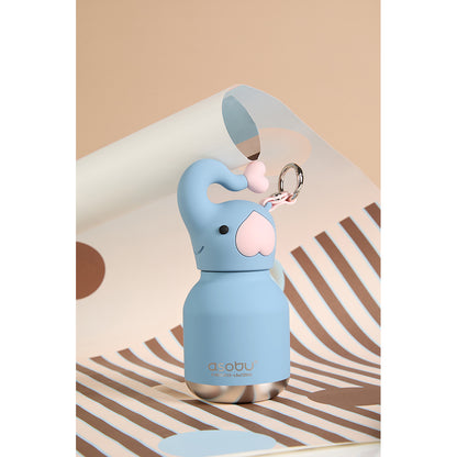 Asobu Bestie Mini Thermo Drinking Bottle with Keychain, 200 ml – Elephant