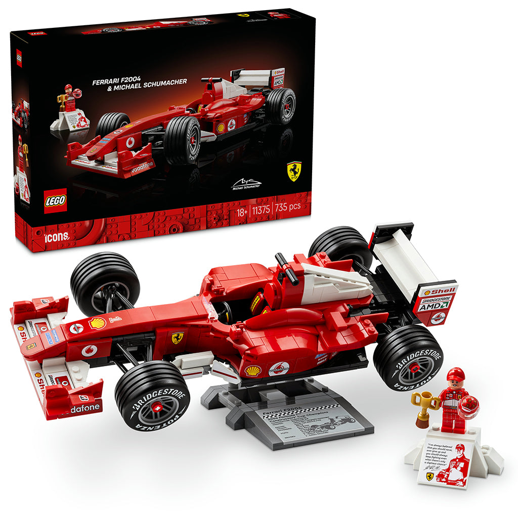LEGO® Icons Ferrari F2004 and Michael Schumacher