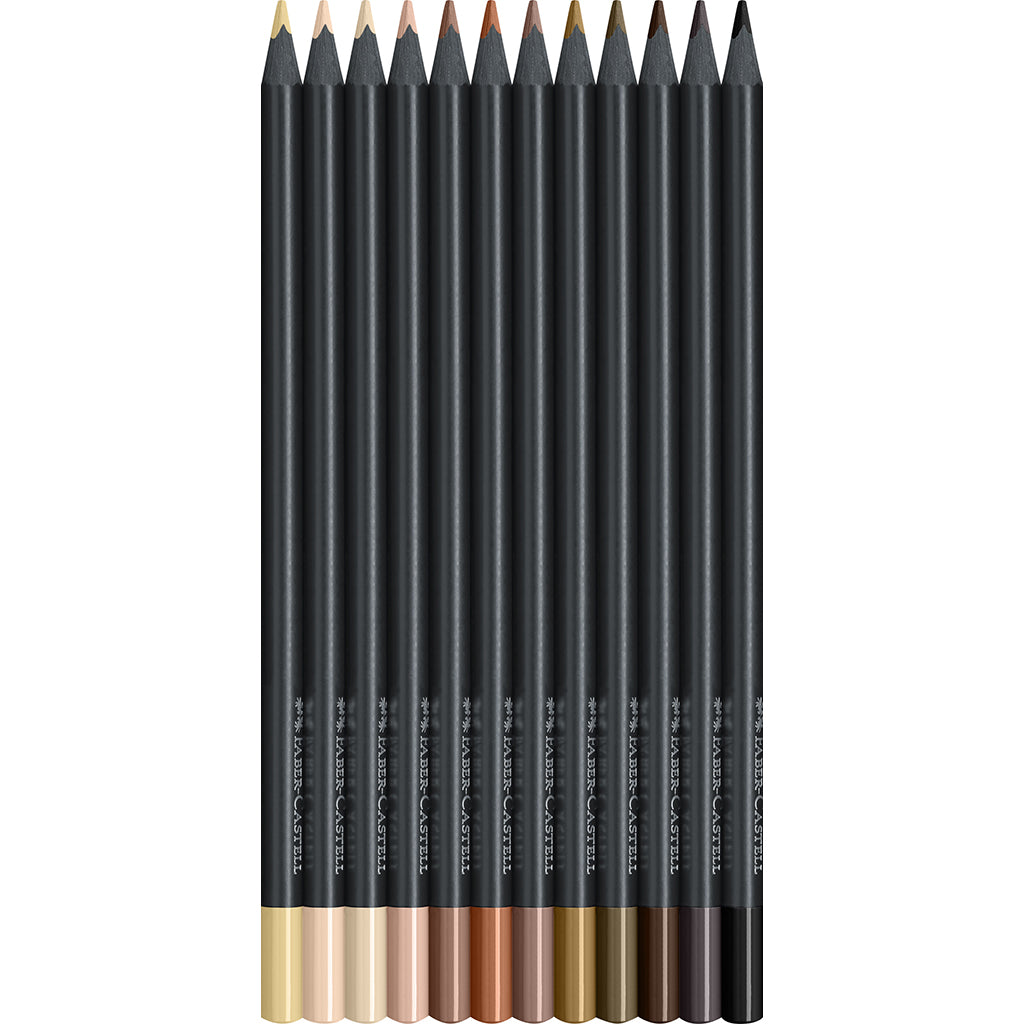 Faber-Castell, Black Edition, 12 Colored Pencils - Skintones