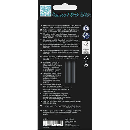 Faber-Castell, Black Edition, 12 Colored Pencils - Skintones